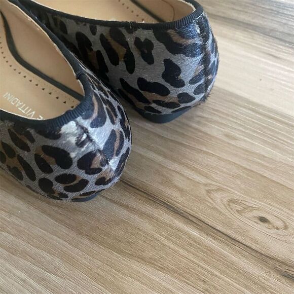 Adrienne Vittadini Women's Leopard Print Ballet Flats Size 6.5 Gray - Picture 7 of 7